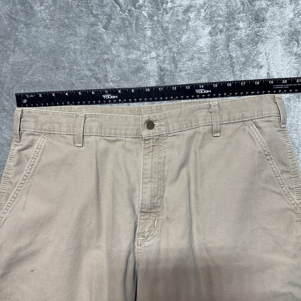 VTG Carhartt B203 GKH Carpenter Shorts Mens 40 Khaki Canvas Workwear 00s - Picture 7 of 8